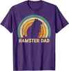 Hamster Dad Father's Day Vintage Style Hamster Dad Daddy T-Shirt - Purple