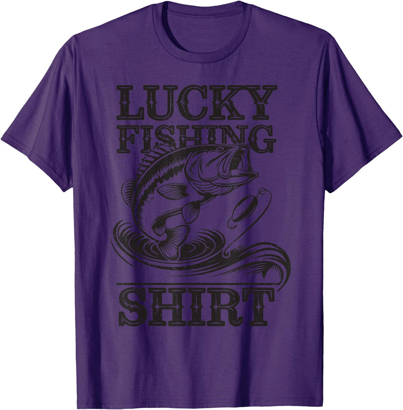 My Lucky Fishing Shirt Youth Teen Boys Bass Fish Men My Lucky Fishing Shirt Boy Youth Funny Fisherman Toddler T-Shirt - Purple