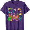 MASH MOSH Coral reef with colorful tropical Fish, Marine Life T-Shirt - Purple