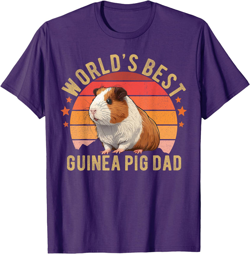 Guinea Pig Lovers Guinea Pig Tees Guinea Pig Shirt Worlds Best Guinea Pig Dad Furry Potato T-Shirt - Purple