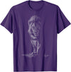 black animals art Lion Scribble Black Art for Lover Lions King of Animals T-Shirt - Purple