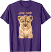 Safari Animals | African Wildlife Animals ROARSOME | Cute Lion Cub | Baby Lion Safari Wild Animal Pun T-Shirt - Purple