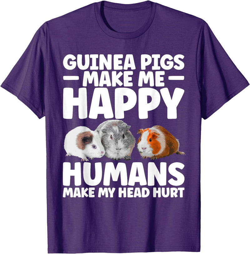 Guinea Pig Gift Guinea Pig Accessories & Stuff Funny Guinea Pig Clothes Men Women Rodent Guinea Pig Lover T-Shirt - Purple