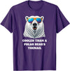 Cooler than a Polar Bear’s Toenail Cute north pole polar bear wearing sunglasses. T-Shirt - Purple