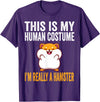 This is My Human Costume I'm Really A Hamster Halloween Kids T-Shirt - Purple