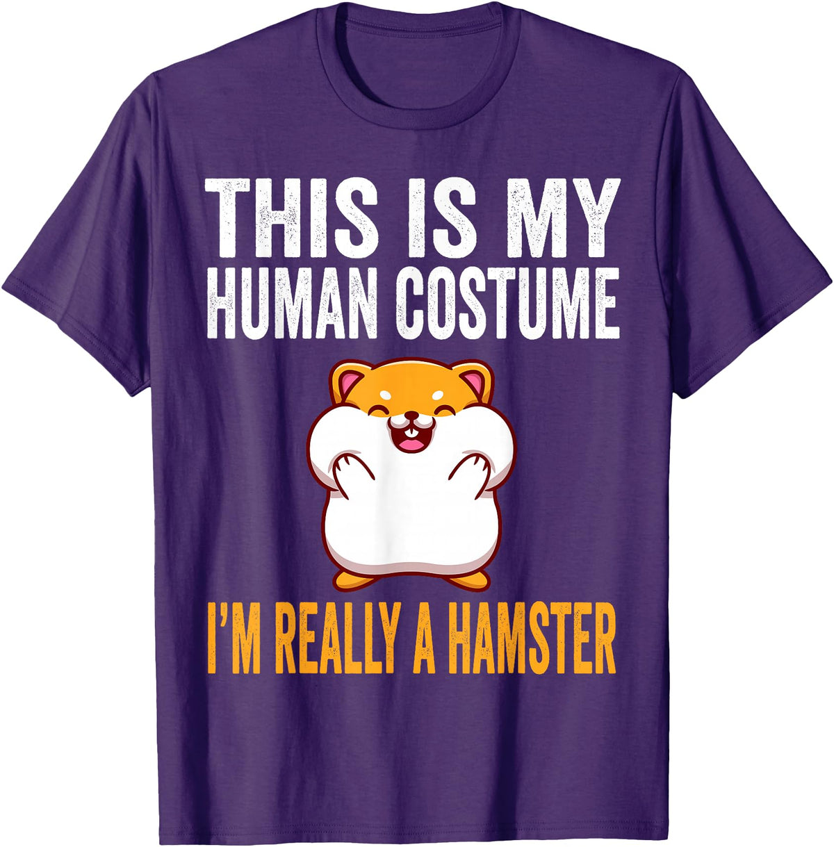 This is My Human Costume I'm Really A Hamster Halloween Kids T-Shirt - Purple