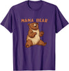 Happy Mama Bear Cool Vibes with Mama Bear Costume T-Shirt - Purple