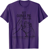 Funny Best Guinea Pig Dad Ever Fathers Day Best Daddy T-Shirt - Purple