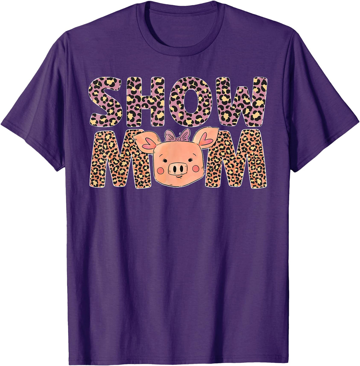 Cute Pig Mother For Pig Owner Pig Momma Pig Show Mom Pig Mom Pig Mama Pig Lover Pig Farmer T-Shirt - Purple