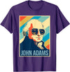 President John Adams Tees 4th Of July John Adams President Retro Patriotic T-Shirt - Purple