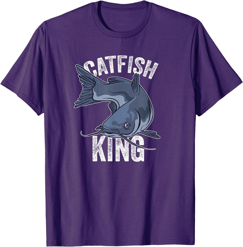 Catfish Gifts Catfish King Catfish Fishing T-Shirt - Purple