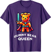 Gummy Bear Funny Quote Gummy Bear Queen Funny Gummy Bear Lovers Saying Illustration T-Shirt - Purple