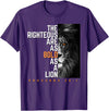 Funny The Righteous Are As Bold As A Lion Bible Verse T-Shirt - Purple