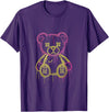 Urban Pop Collective Teddy Bear Graffiti Street Art Bold Urban Pop Illustration T-Shirt - Purple