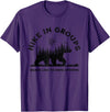 Hiking Bear Apparel Hike in Groups Bears Like to Have Options Funny Camping T-Shirt - Purple
