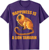 Happiness Is A Golden Lion Tamarin Tees Co. Glück ist ein Goldener Löwe Tamarin Monkeys Zoo Keeper T-Shirt - Purple