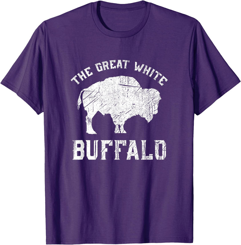 We Are Wildlife The Great White Buffalo T-Shirt Native American Inspired T-Shirt - Purple