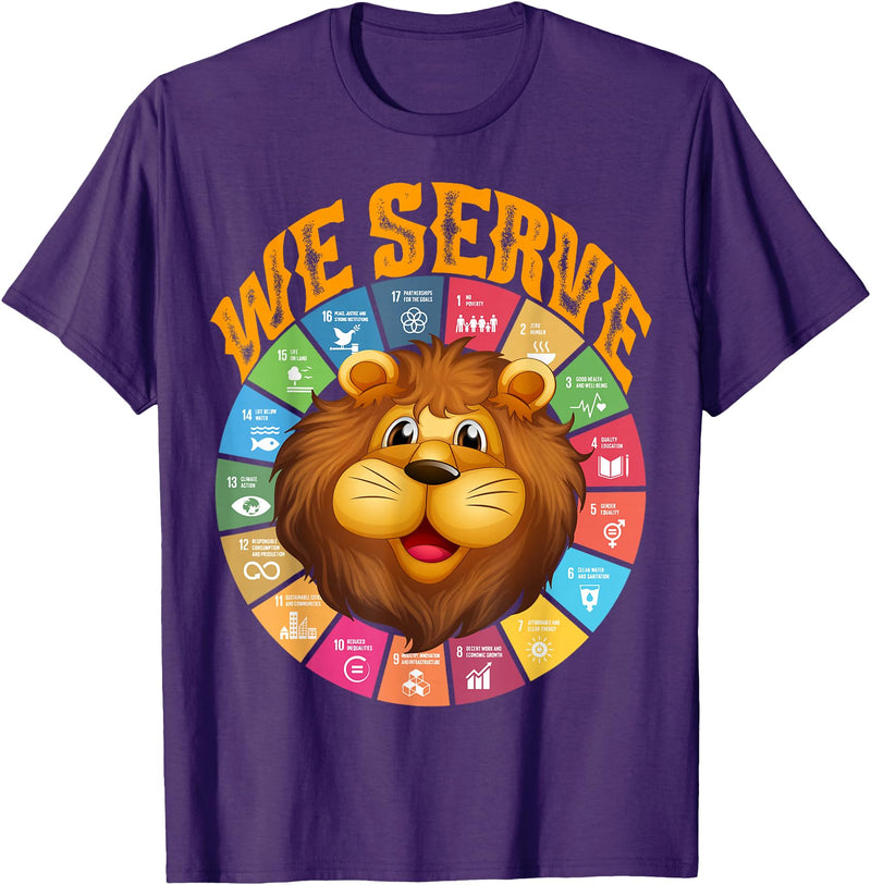 Lions Club members gift Lions Club member We Serve Gift T-Shirt - Purple