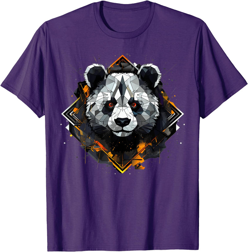Synthwaive Panda Bear Halloween T-Shirt for Men Women T-Shirt - Purple