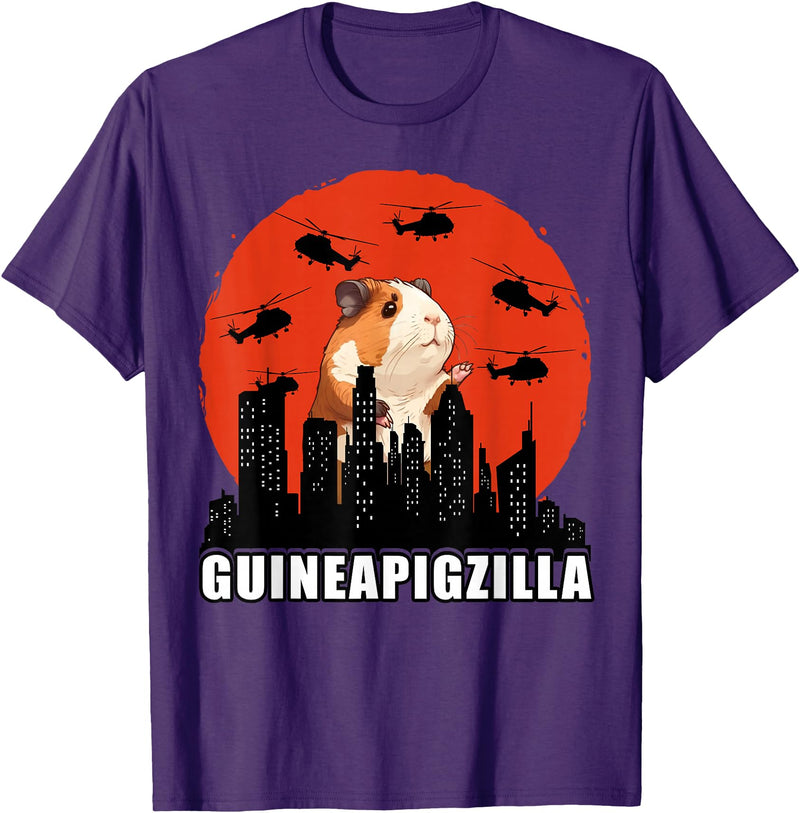Guinea Pig Lovers Guinea Pig Tees Guinea Pig Shirt Furry Potato Vintage Guinea Pig Funny T-Shirt - Purple