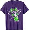 Funny St Patrick’s Day Shamrock Irish Cow Lover Coquette Highland Cow St Patrick’s Day Lucky Irish Cow Lover T-Shirt - Purple
