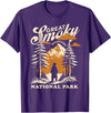 National Parks Outdoors Travel Designs Great Smoky Mountains National Park Bear T-Shirt - Purple