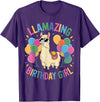 Llamazing Birthday Gifts Llama Llama Birthday LLamazing Party Llama Balloons T-Shirt - Purple