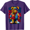 Magical and Funny Teddy Bear lover Gifts Hip Hop Teddy Bear Rap Music T-Shirt - Purple