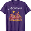 Montana Canoe TShirtz & More Montana Shirt Funny Canoe Moose Elk Bear Lake Canoeing T-Shirt - Purple