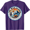 Hiking Glacier Bear and Alaska Frontier Apparel Glacier Mountain Landscape and Alaskan Bear Wildlife T-Shirt - Purple