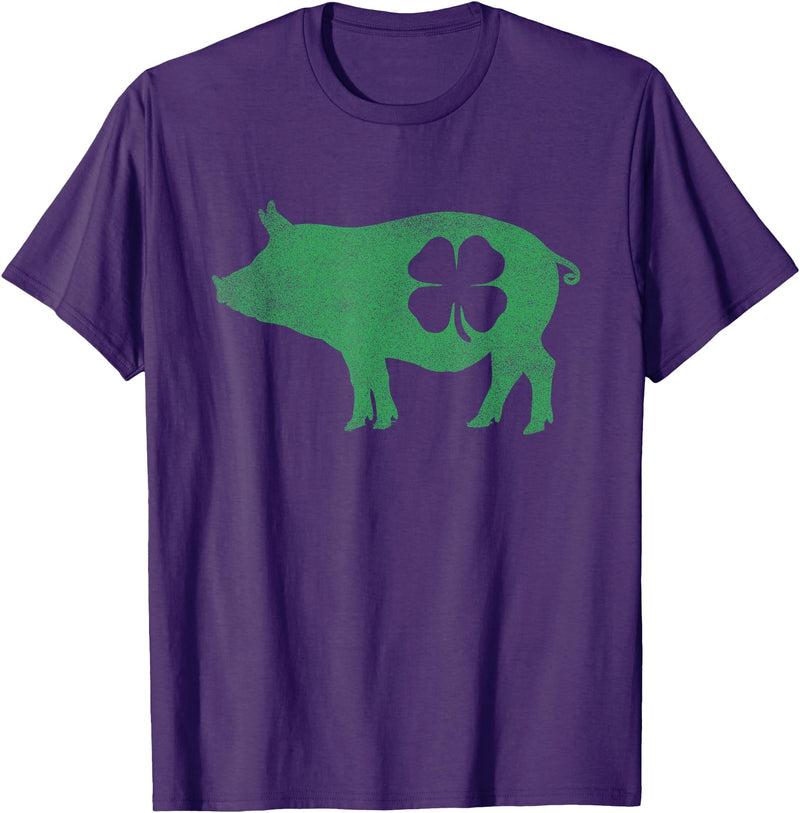 Pig - Shamrock St Patricks Day - Shirts Pig - Shamrock St Patricks Day Saint Paddys Irish Funny T-Shirt - Purple