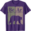 Bear Periodic Chemistry Elements Retro Arctophile Bear Periodic Table Elements Grizzly Bear Vintage Arctophile T-Shirt - Purple