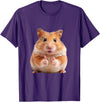 Funny Hamster with Thumbs Up T-Shirt - Purple