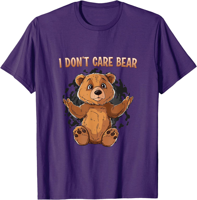 Don' Care Bare Shirt Look The I - Don't Care Bear T-Shirt - Purple