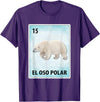 Polar Bear Mexican Tee El Oso Polar Mexican Polar Bear Cards T-Shirt - Purple