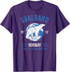 Svalbard T-Shirt Co. Svalbard Polar Bear T Shirt | Norway Northern Lights T-Shirt T-Shirt - Purple