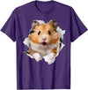Cute Hamster Design for Men Women Kids Animal Hamster Lovers T-Shirt - Purple