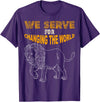Lions member gift Lions Club Members Gift We Serve to Change the World T-Shirt - Purple