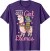 Llama Just A Girl Who Loves Llamas T-Shirt - As Pictured