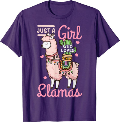 Llama Just A Girl Who Loves Llamas T-Shirt