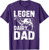 Cow Lover Gift Co. Legen Dairy Dad Cow Farmer Father's Day for Men T-Shirt - Purple