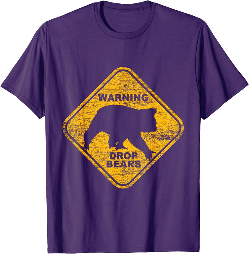 Animal Tees & Gift Idea Attention Falling Bears Animal Design Australia Gift Koala T-Shirt - Purple