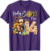 Cute Cow Farm Themed Birthday Girls Family Party Holy Cow I’m 14 Years Old Dairy Cow Sunflowers 14th Birthday T-Shirt -