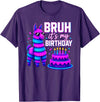 Funny Birthday Llama Pinata Family Bruh It’s My Birthday Funny Llama Pinata Bday T-Shirt - Purple