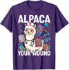 Llama Nurse Lover Gift Co. Alpaca Your Wound Cute Llama Wound Care Nurse T-Shirt - Purple