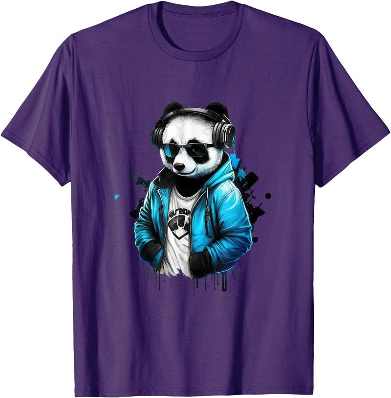 Panda Musik DJ Controller Gaming Panda Panda Music DJ Controller Gaming Panda T-Shirt - Purple