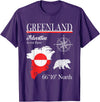 Greenland Nordic Hiking Camper Polar Circle Greenland - Adventure is Out There - Greenland Flag T-Shirt - Purple