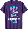Llama Boys Kids Lovers Dad Fathers Creations Llama Birthday T-Shirt; Birthday Boy Shirt for Dad Father T-Shirt - Purple