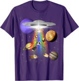 Space Animals Apparel Guinea Pig Lover Alien Abduction UFO LGBTQ Subtle Pride T-Shirt - Purple