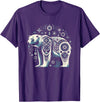 Synthwaive Tribal Polar Bear | Men Women (XS - 6XL+) | Graphic T-Shirt - Purple